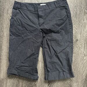 Dockers Women's Navy Pinstripe Bermudas